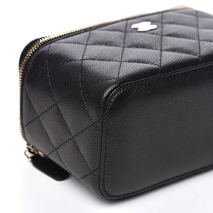 Chanel Caviar Quilted Small Vanity Case With Chain Black 8 of 10