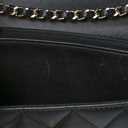 Chanel Lambskin Quilted Trendy CC Wallet On Chain WOC Black 14 of 16