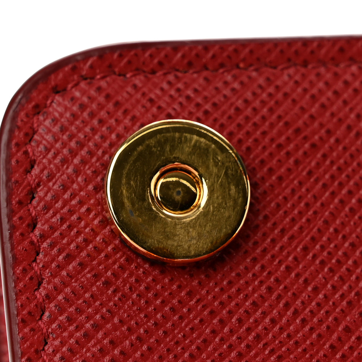 Saffiano Metal Oro Mini Bag Fuoco