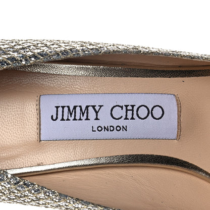 Jimmy Choo Glitter Fabric Romy 85 Pumps 36.5 Champagne 7 of 9