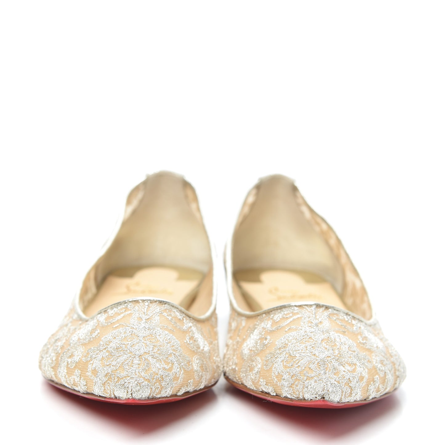 Kid Rete Lace Follies Ballerina Flat 39.5 Platine