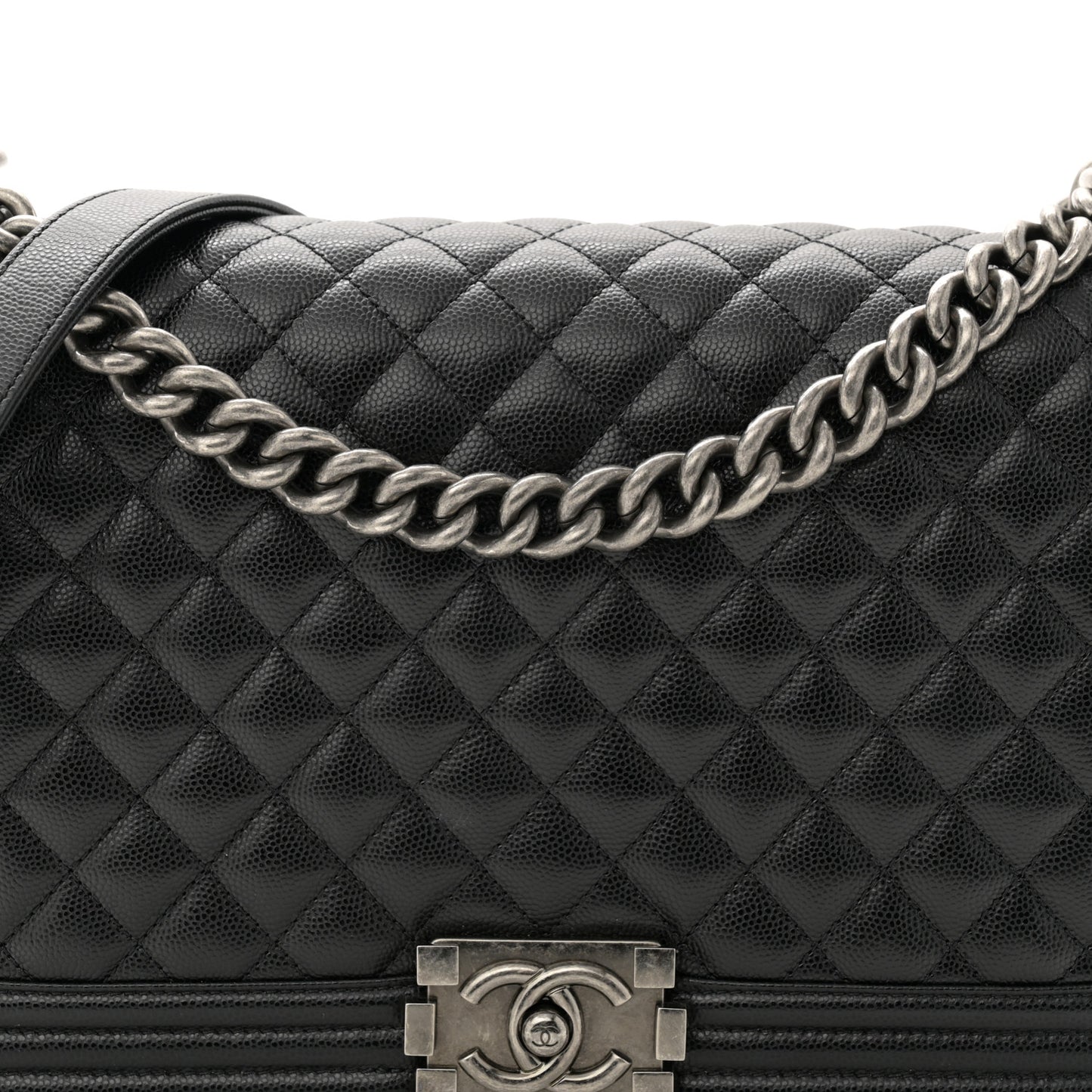 Caviar Quilted New Medium Boy Flap Black