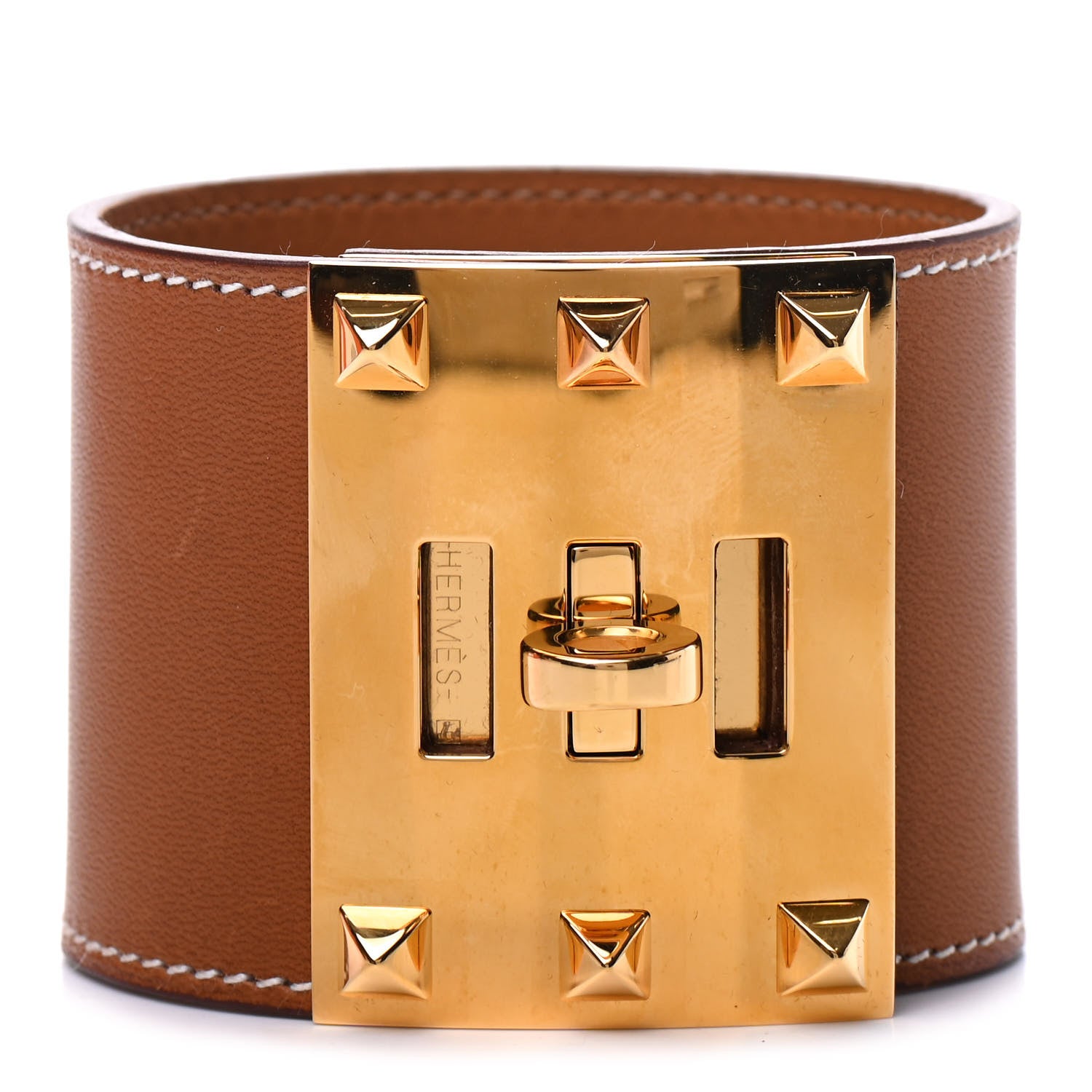 Hermes Barenia Kelly Extreme Dog Bracelet S Fauve 1 of 6