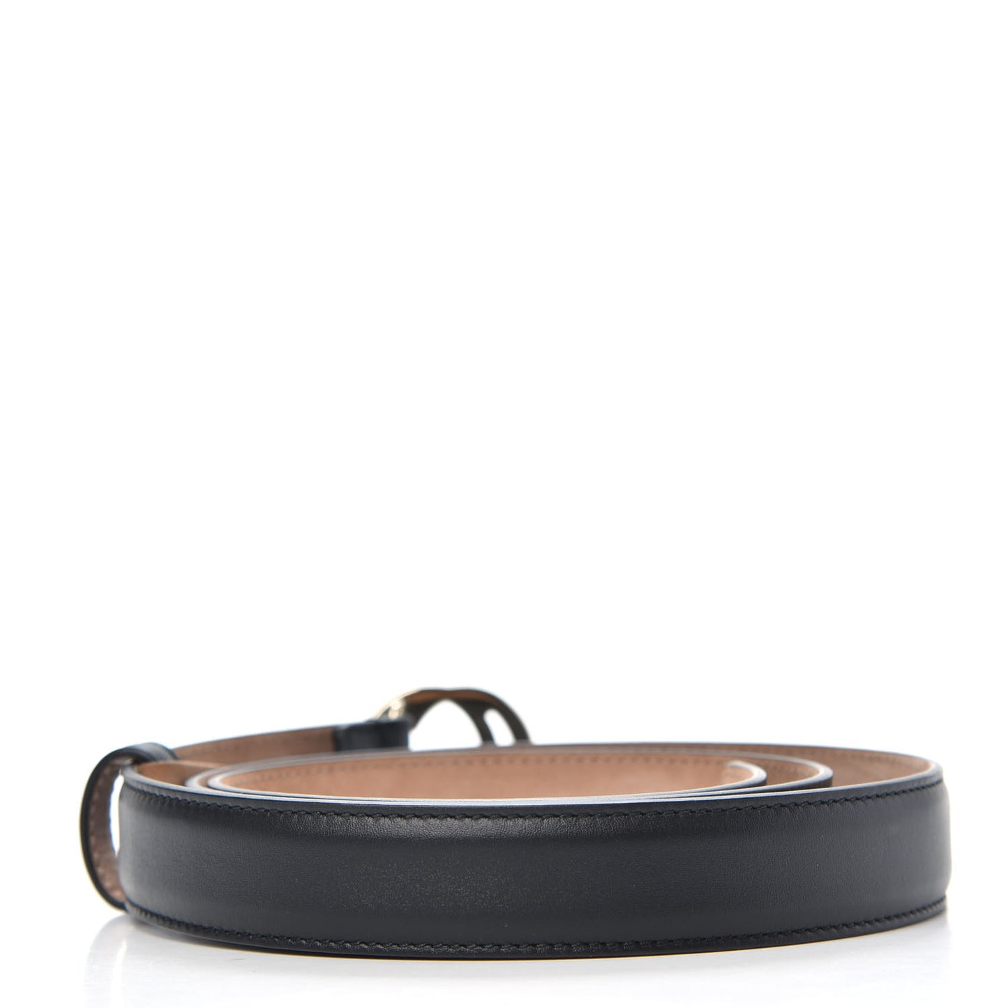 Moon Calfskin Interlocking G 25mm Belt 95 38 Black