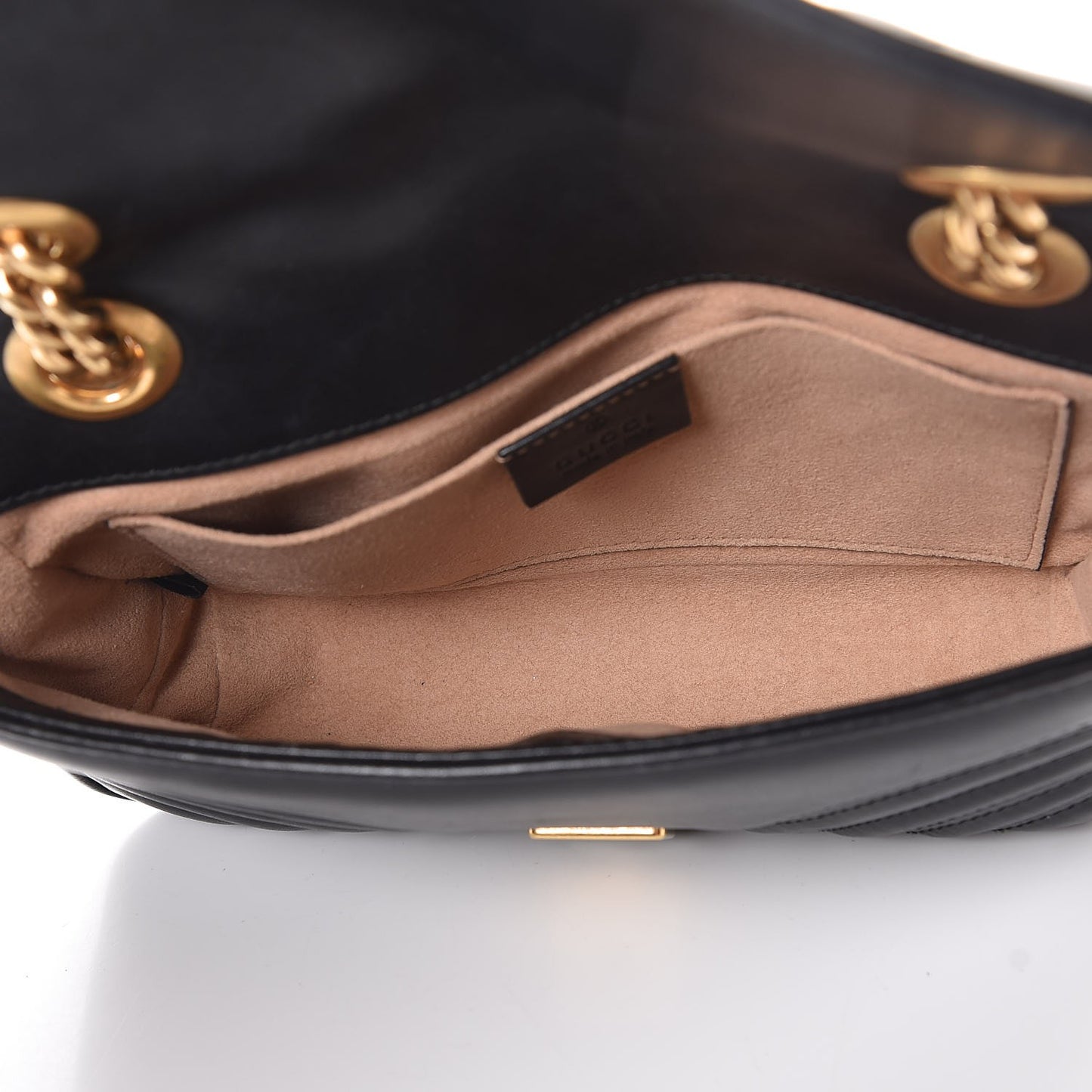 Calfskin Matelasse Mini GG Marmont Shoulder Bag Black