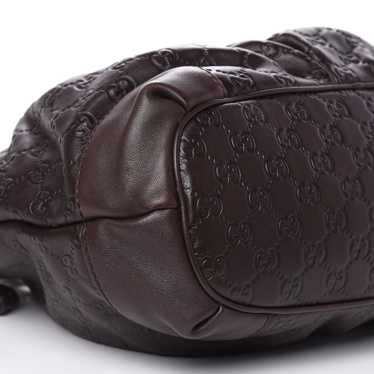 Guccissima Medium Sukey Top Handle Bag Dark Brown