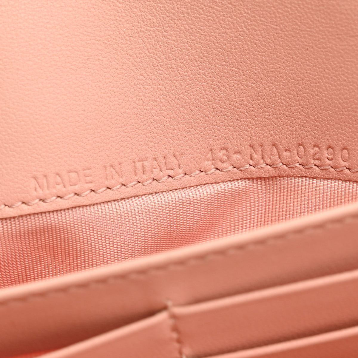 Goatskin Saddle Long Wallet With Chain Rose Des Vent