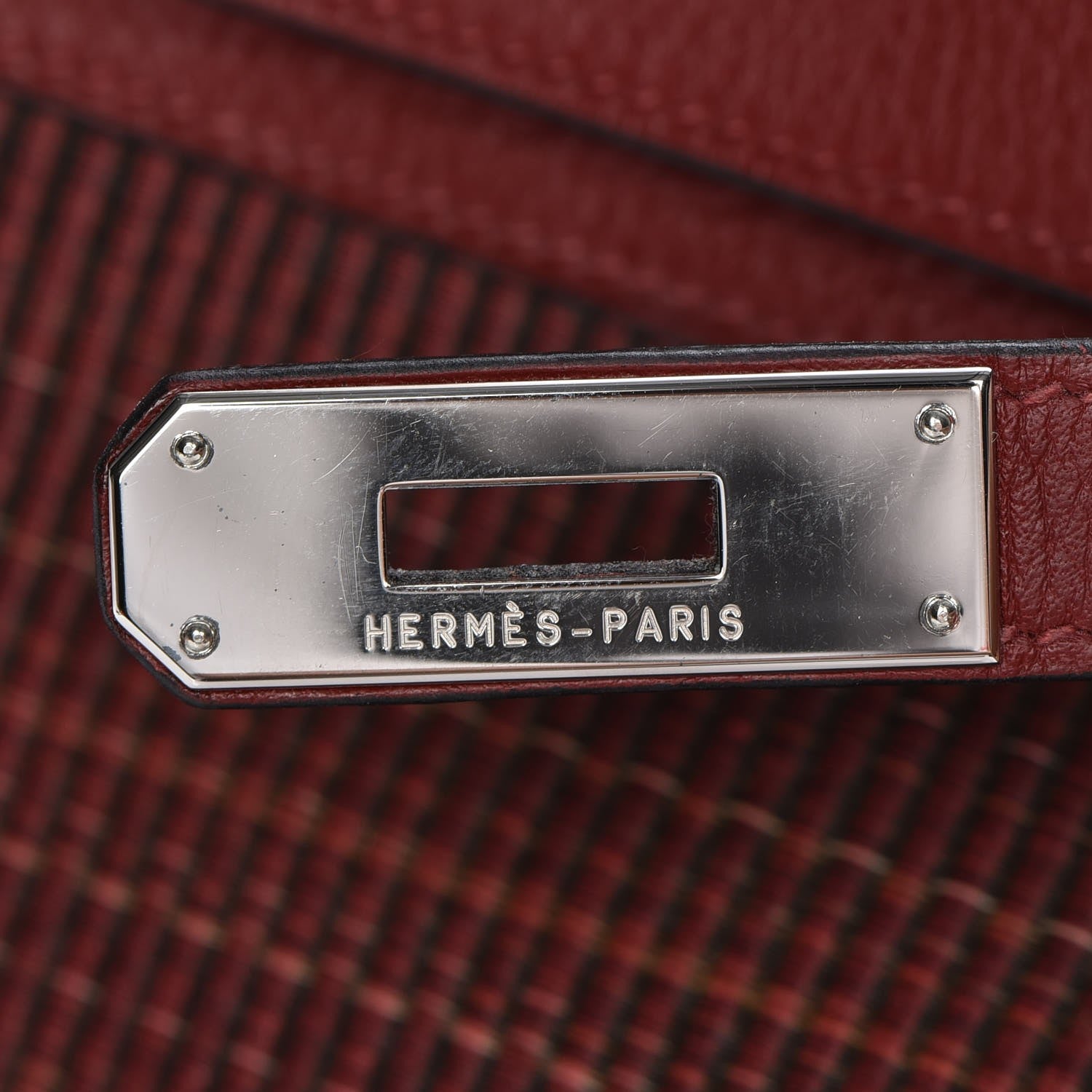 Hermes Taurillon Clemence Crinoline Birkin 35 Rouge H 14 of 25