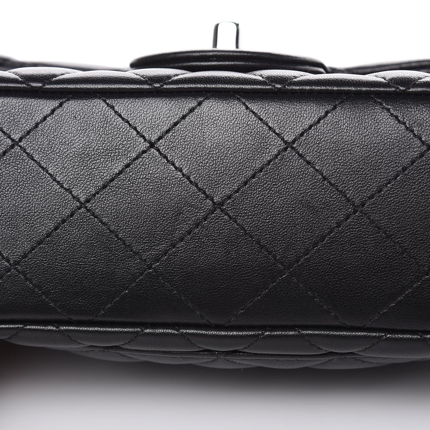 Lambskin Quilted Mini Rectangular Flap Black