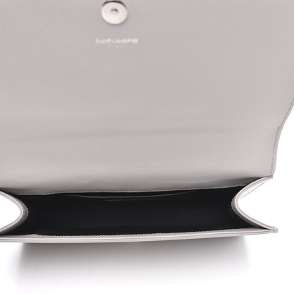 Saint Laurent Grain De Poudre Classic Monogram Kate Clutch Souris 5 of 10