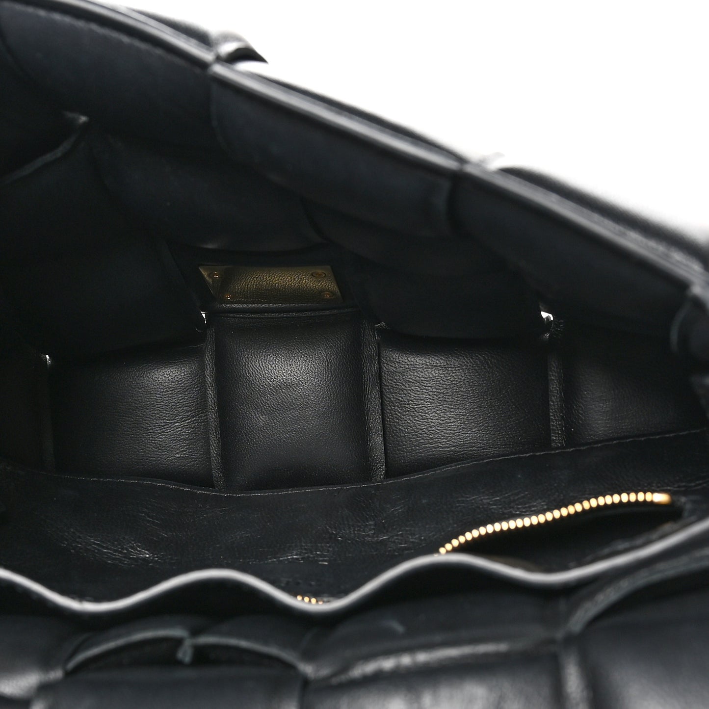 Nappa Maxi Intreccio Padded Cassette Crossbody Bag Black