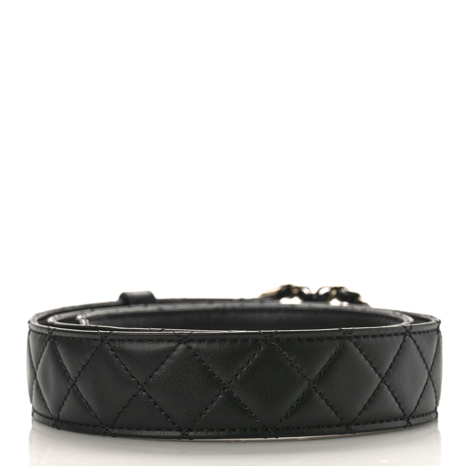 Chanel Lambskin Quilted CC Chain Belt 85 34 Black 2 of 8