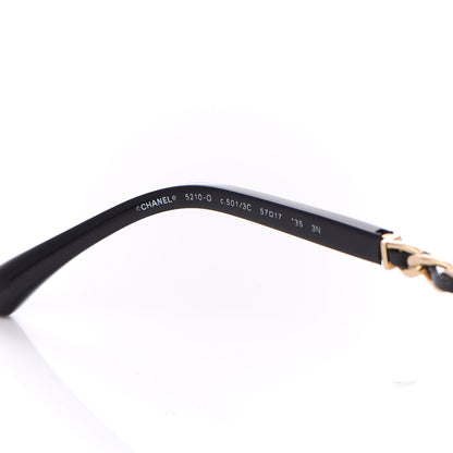 Chanel Lambskin Square Chain Sunglasses 5210-Q Black 6 of 10