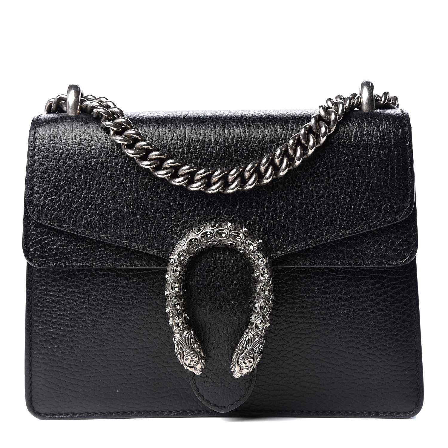 Gucci Calfskin Mini Dionysus Shoulder Bag Black 1 of 12
