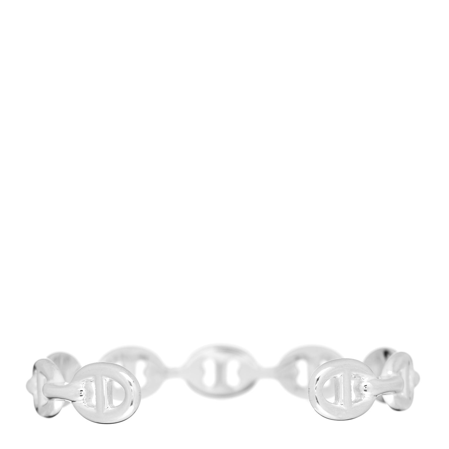 Sterling Silver MM Chaine d'Ancre Enchainee Cuff Bracelet ST