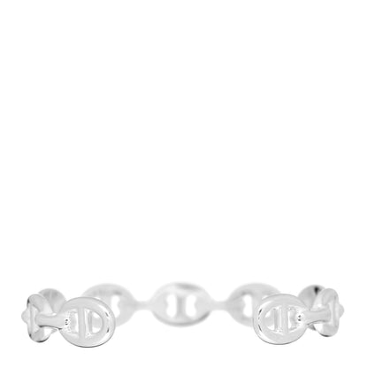 Hermes Sterling Silver MM Chaine d'Ancre Enchainee Cuff Bracelet ST 3 of 5