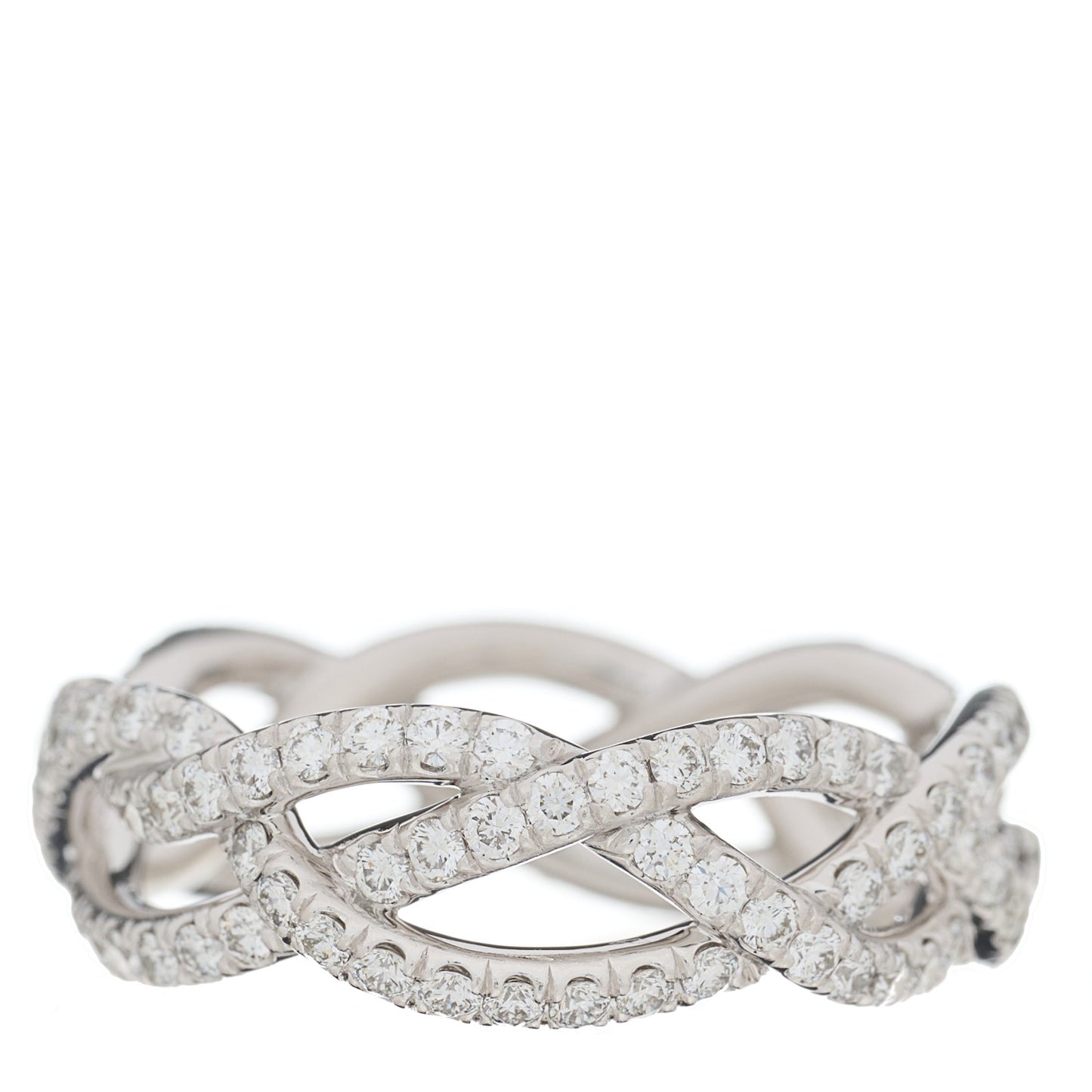 Platinum Diamond Wisteria Band Ring 58 8.25