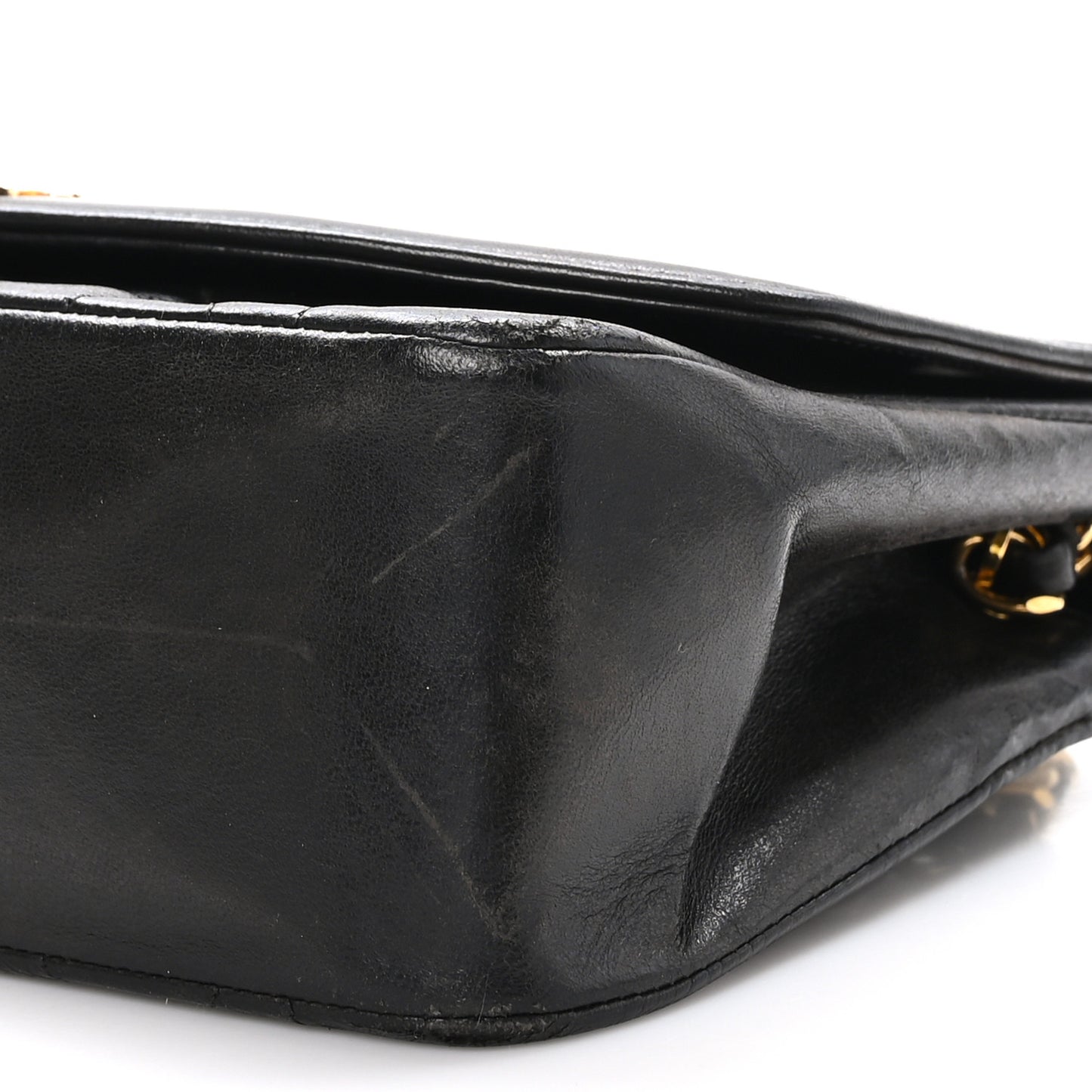 Lambskin Quilted Small Single Flap Black