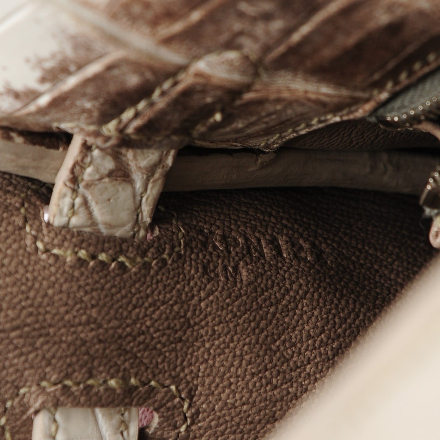 Matte Niloticus Crocodile Himalaya Kelly Retourne 25 White