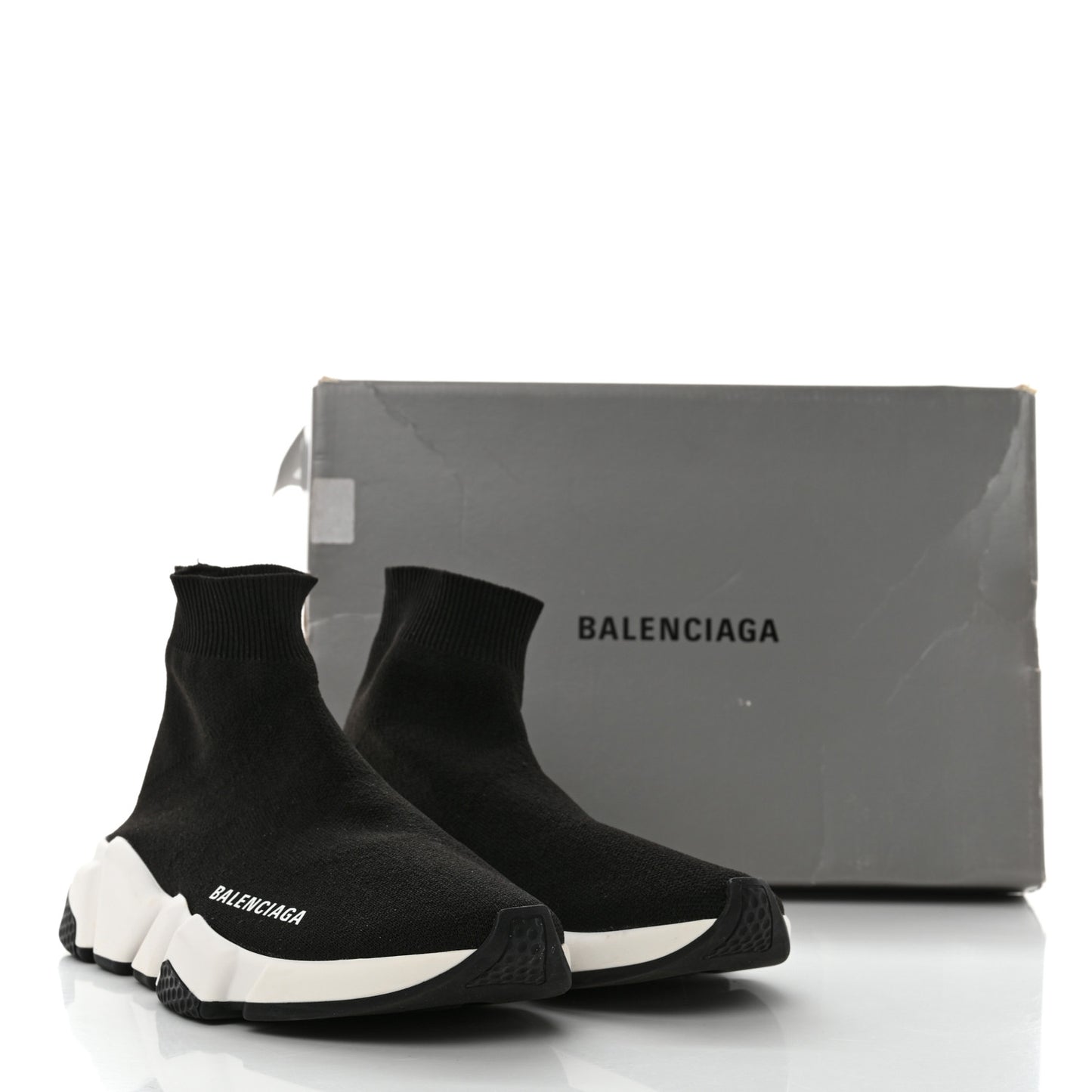Neoprene Knit Womens Speed Sneakers 37 Black White