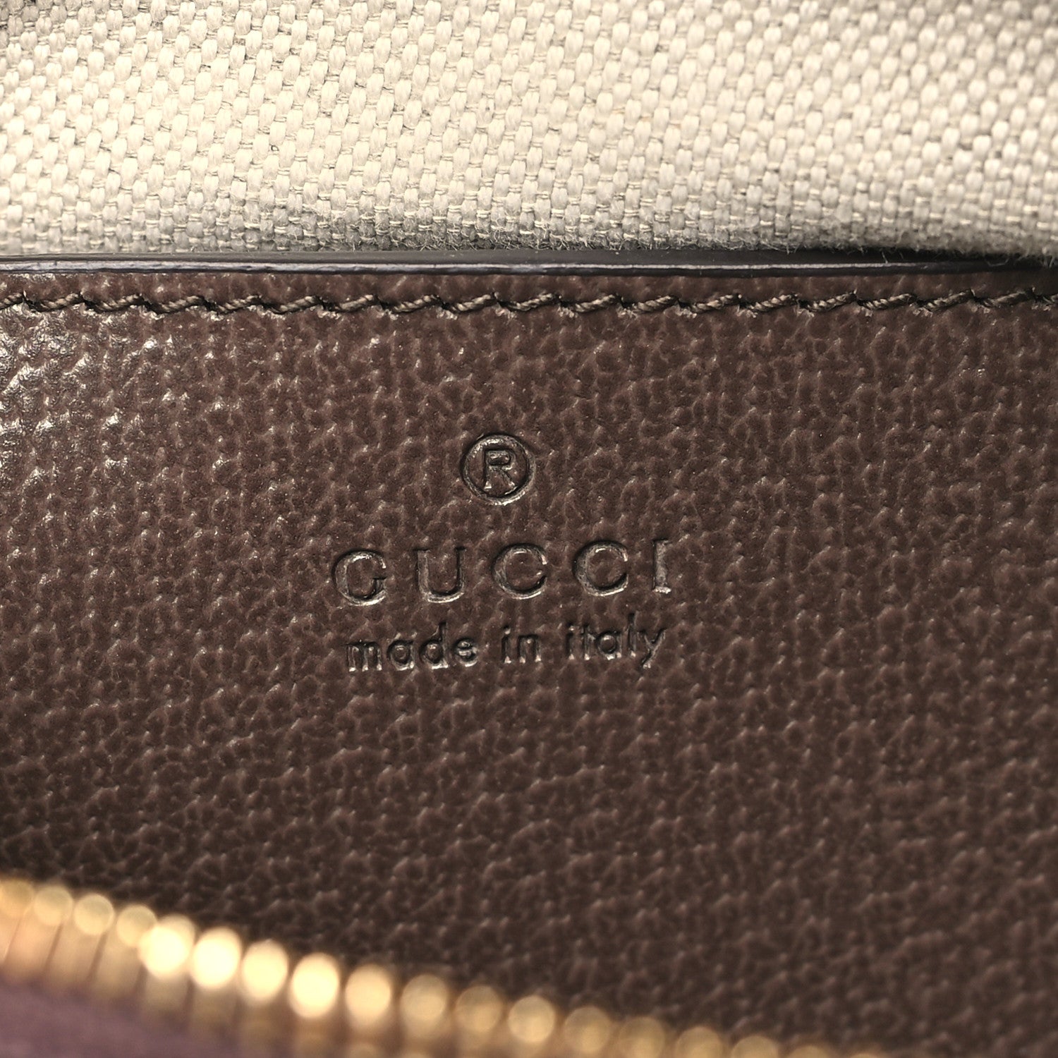 Gucci GG Supreme Monogram Textured Dollar Calfskin Web Mini Ophidia Top Handle Bowler Bag Beige Ebony New Acero 6 of 10