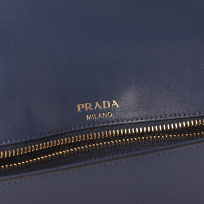 Prada Saffiano Flap Shoulder Bag Bluette 7 of 8