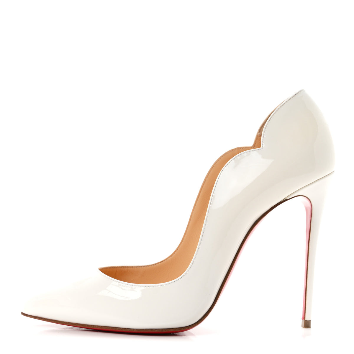 Christian Louboutin Patent Hot Chick 100 Pumps 39 White 1 of 8