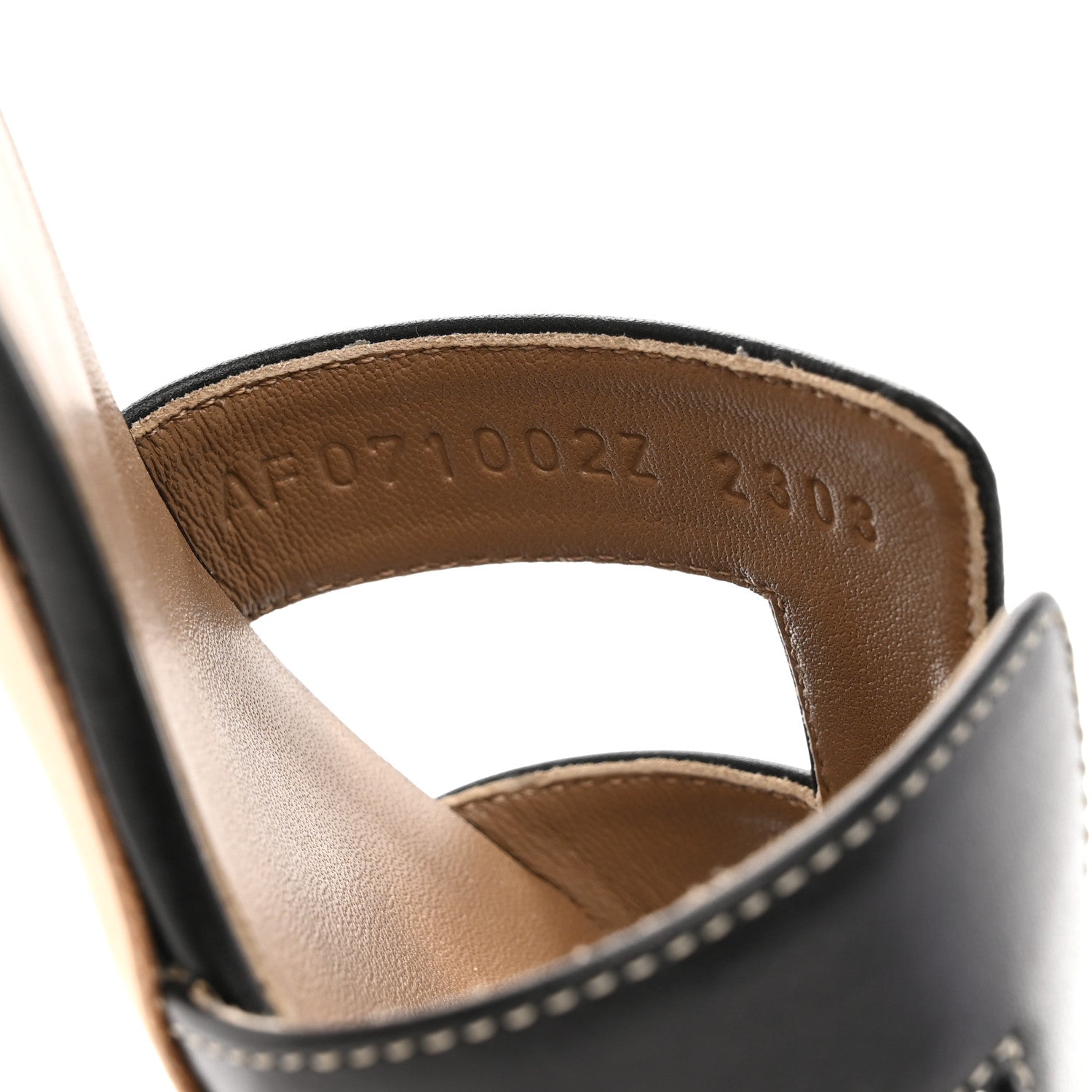 Hermes Calfskin Oasis Sandals 37 Black 6 of 9