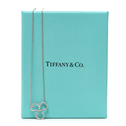 Tiffany Platinum Diamond Small Paper Flowers Pendant Necklace 6 of 6