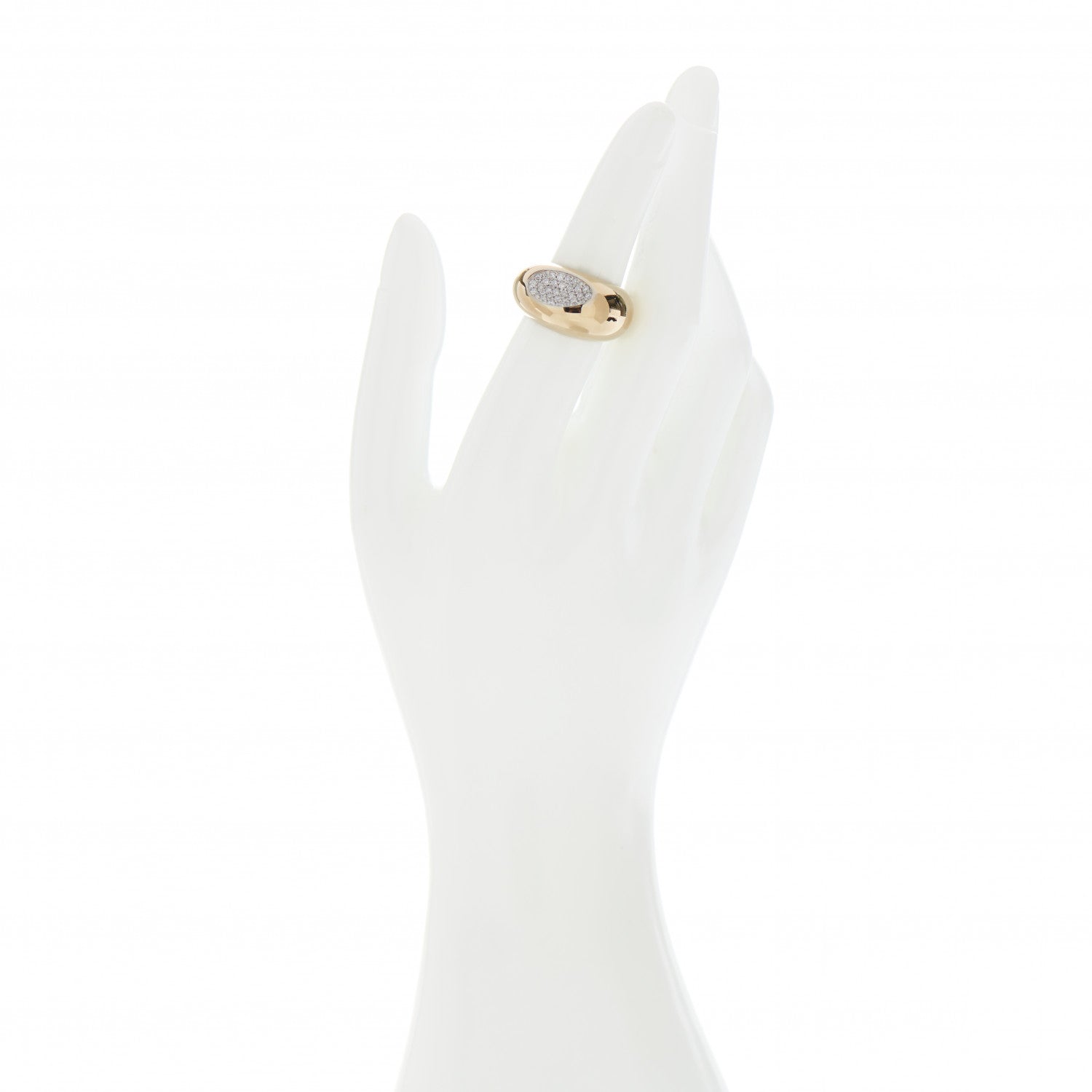 Roberto Coin 18K Yellow Gold Diamond Capri Ring 53 6.5 2 of 4