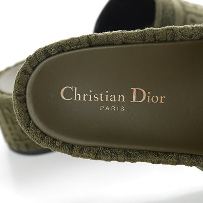 Christian Dior Oblique Denim D-Way Platform Sandal 38 Kaki 7 of 9