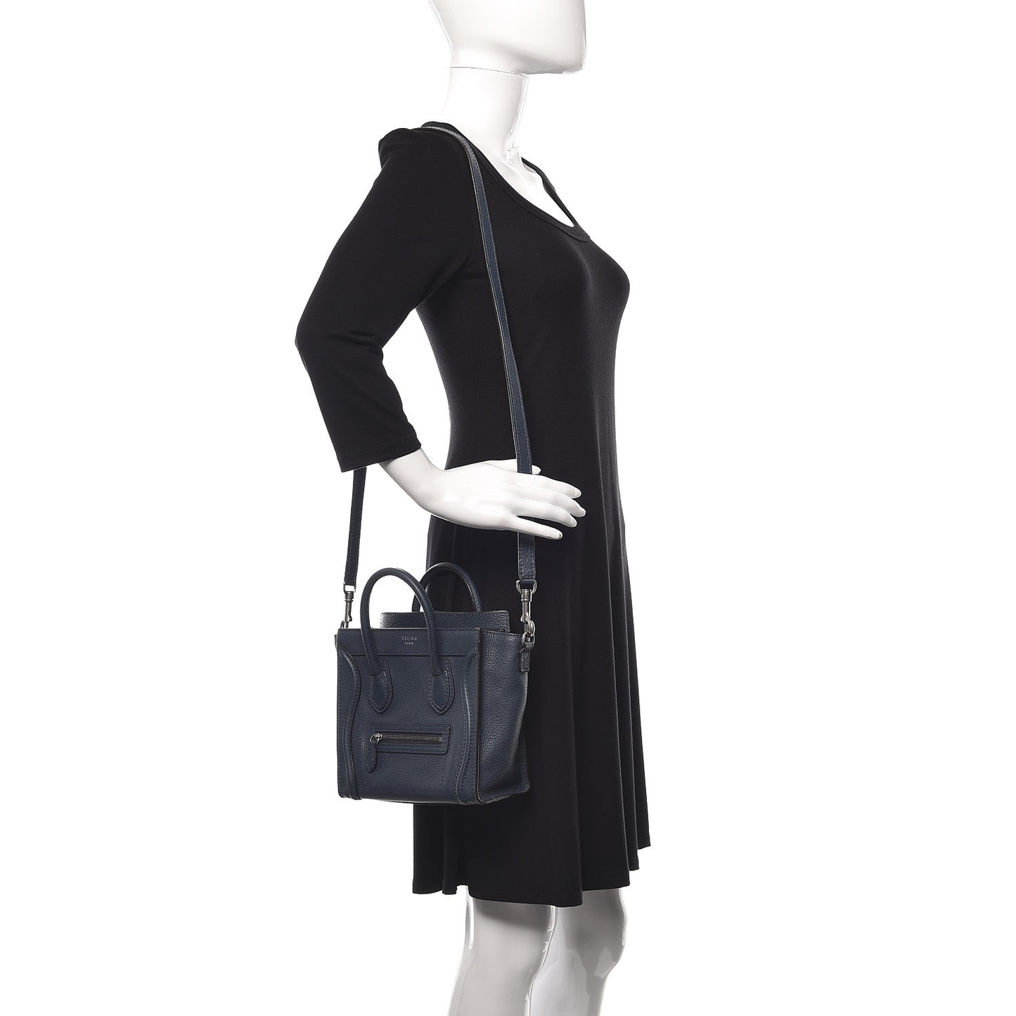 Drummed Calfskin Nano Luggage Orage