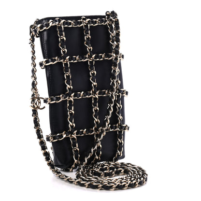 Chanel Lambskin Tech Me Out Clutch With Chain Black 2 of 4