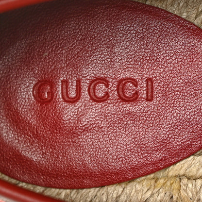 Gucci GG Supreme Monogram Tian Womens Espadrilles 36 Beige Multicolor Red 8 of 8