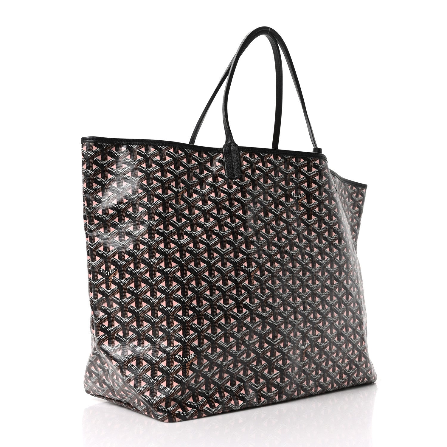 Goyard Goyardine Saint Louis Claire Voie GM Black Pink 4 of 10