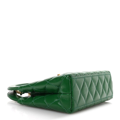 Chanel Shiny Aged Calfskin Quilted Nano Kelly Shopper Green 4 of 11