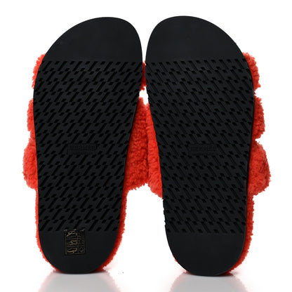 Hermes Woolskin Womens Chypre Sandals 36 Orange 5 of 8