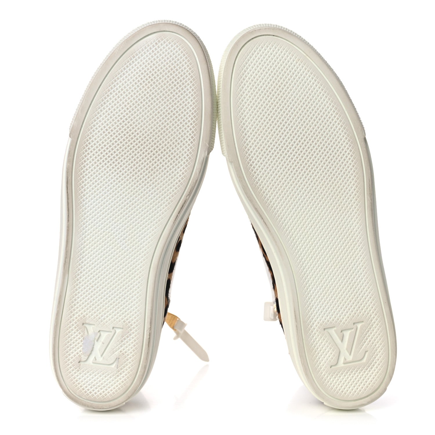 Louis Vuitton Pony Hair Leopard Calfskin Monogram Giant Stellar Sneaker Boots 38 White 5 of 9