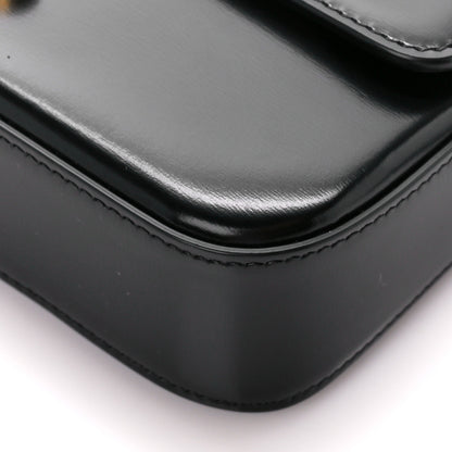 Celine Shiny Calfskin Triomphe Chain Shoulder Bag Black 12 of 12