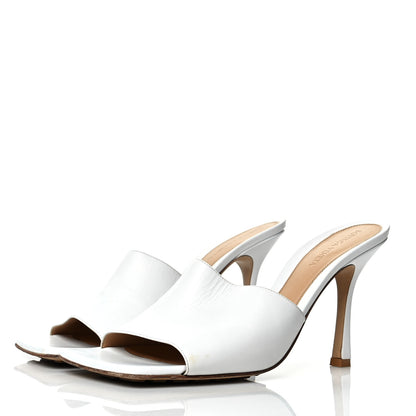 Bottega Veneta Lambskin Stretch Mule Sandals 40 Optic White 3 of 10