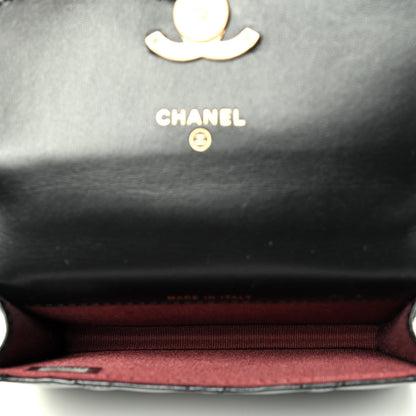 Chanel Calfskin Quilted Perfect Fit Coin Purse With Chain Black 4 of 4