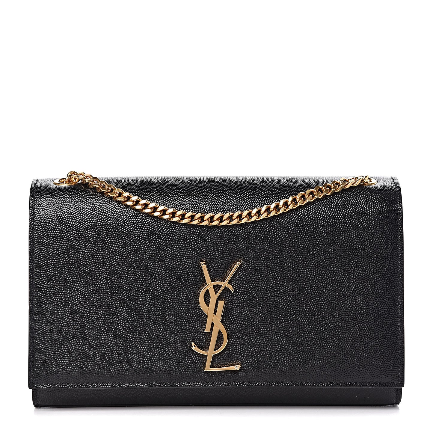 Grain De Poudre Medium Classic Monogram Kate Satchel Black