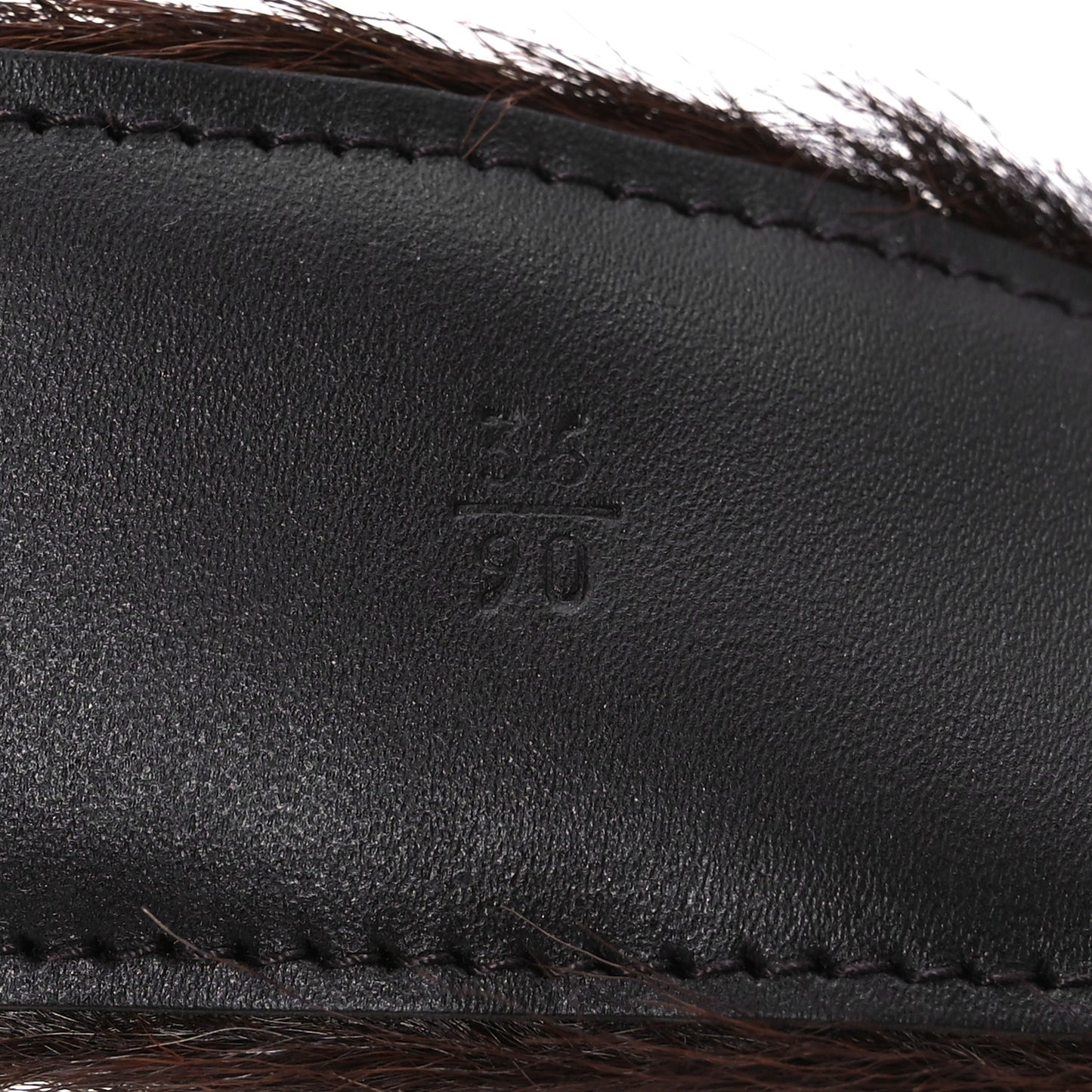 Cavallino Calf Hair Belt 90 36 Cacao