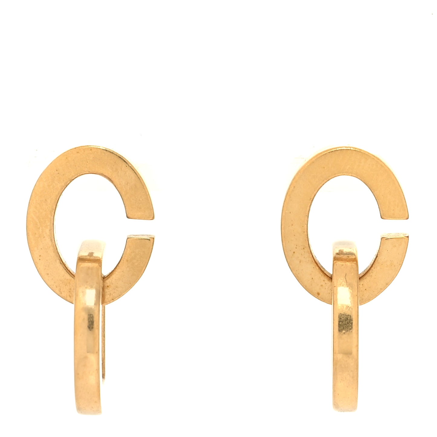 Metal CD Earrings Gold