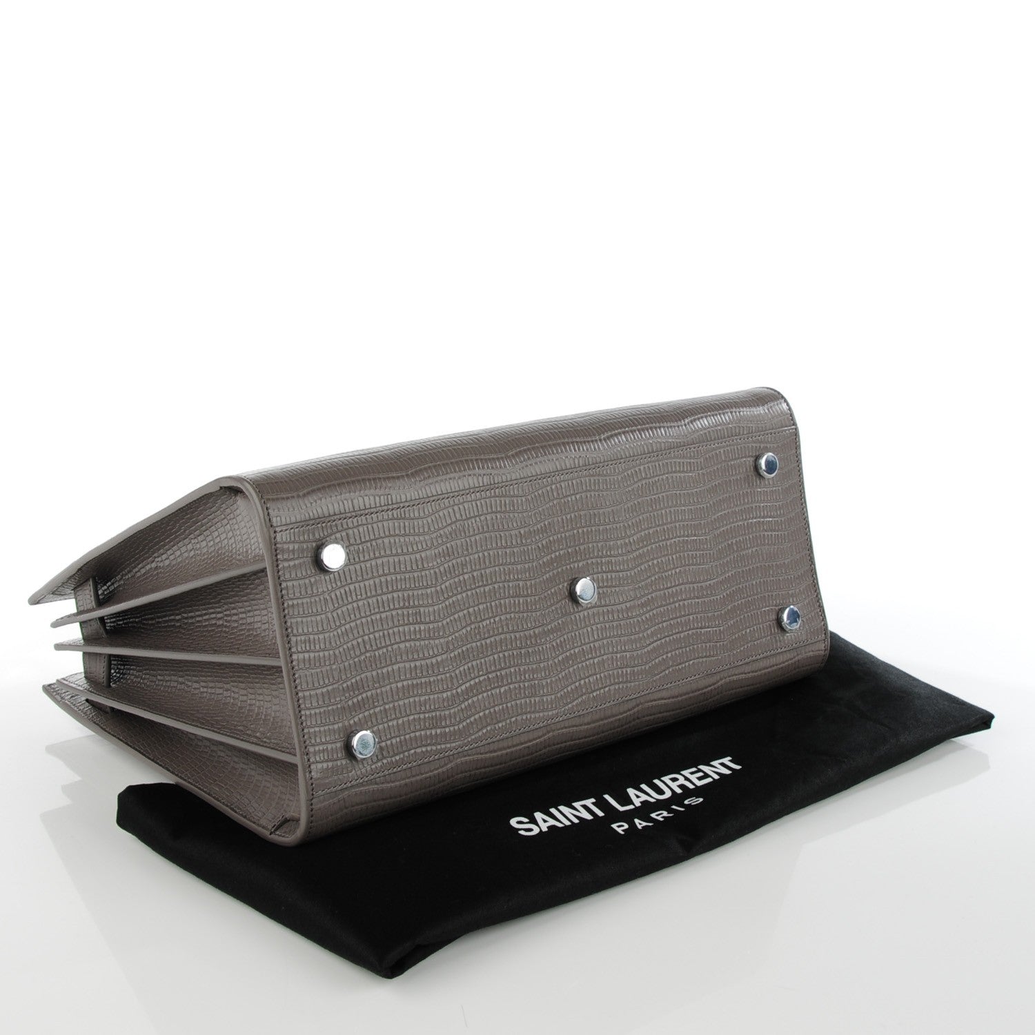 Saint Laurent Snake Embossed Small Sac De Jour Fog 4 of 7