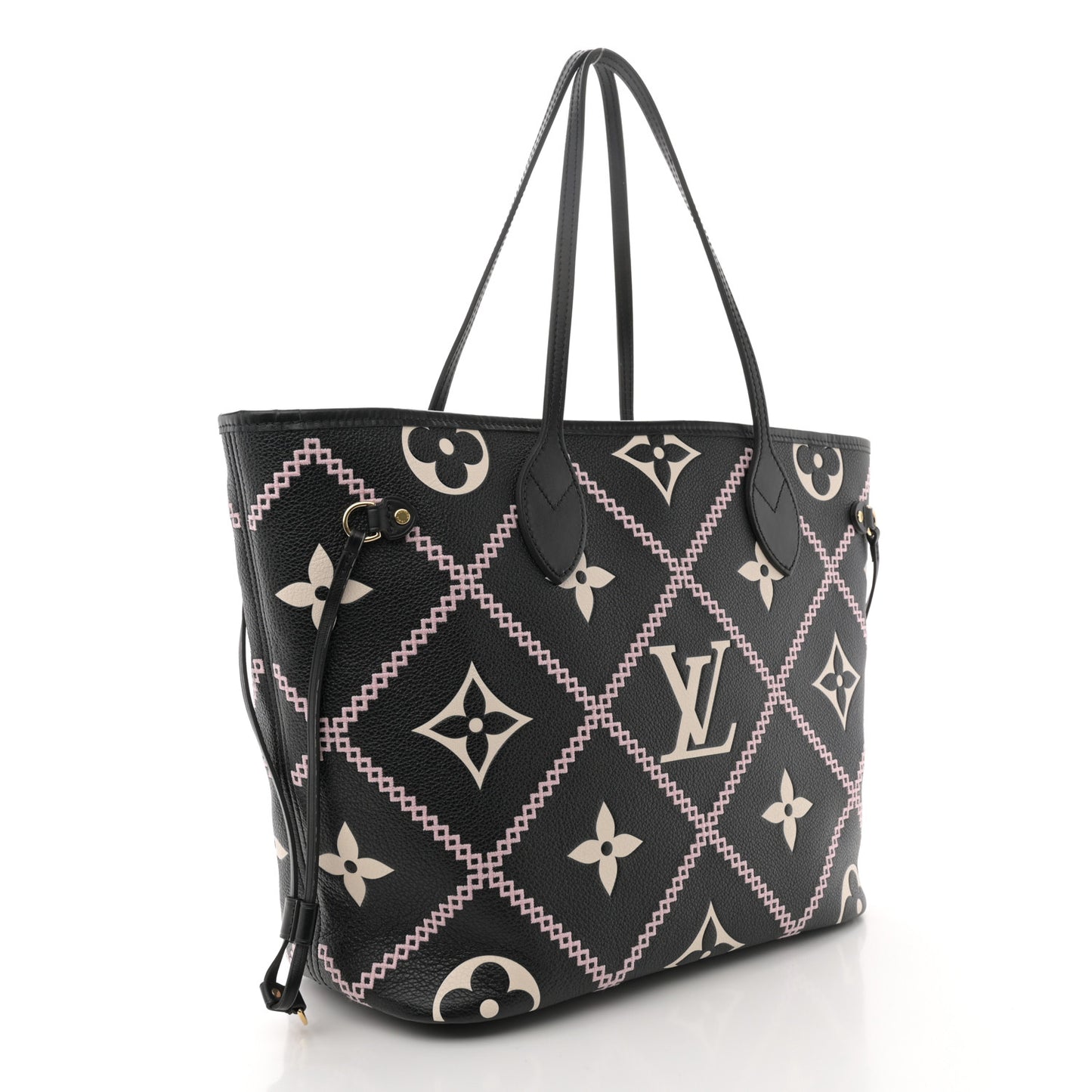 Empreinte Monogram Giant Broderies Neverfull MM Black