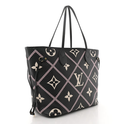 Louis Vuitton Empreinte Monogram Giant Broderies Neverfull MM Black 4 of 10