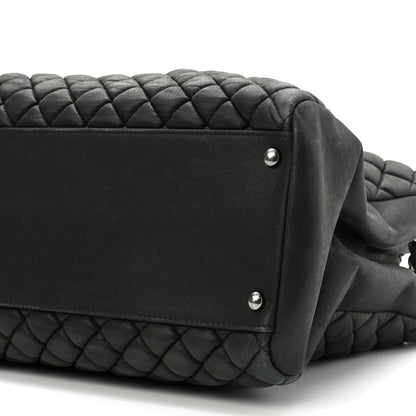 Chanel Iridescent Calfskin Quilted New Bubble Tote Black 9 of 9
