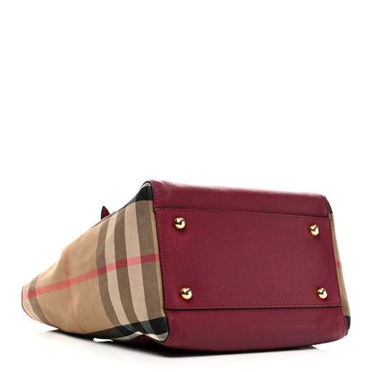 Burberry Grainy Calfskin House Check Small Canterbury Berry Pink 4 of 9