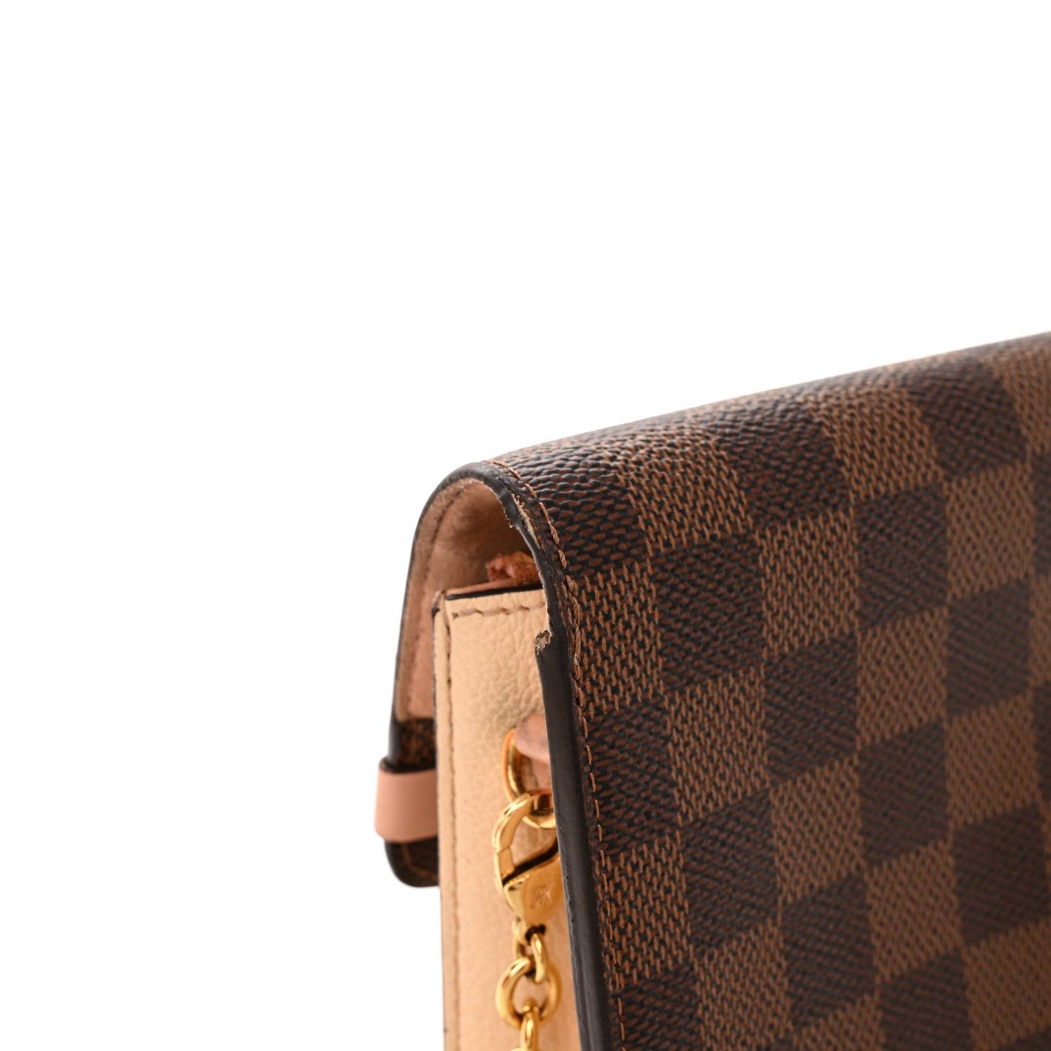 Louis Vuitton Damier Ebene Vavin Chain Wallet Creme 19 of 20